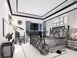 deluxe master bedroom design 199 Modello 3D