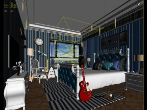 deluxe master bedroom design 199 Modello 3D