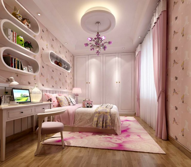 deluxe master bedroom design 200 3D Model .c4d .max .obj .3ds .fbx .stl .blend 