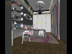 deluxe master bedroom design 200 3D Model