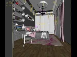 deluxe master bedroom design 200 3D Model