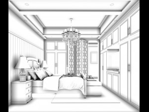 deluxe master bedroom design 201 Modello 3D