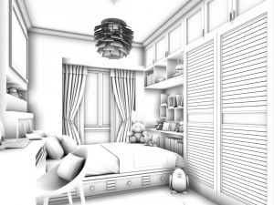 deluxe master bedroom design 202 3D Model