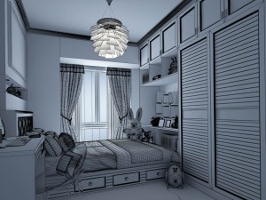 deluxe master bedroom design 202 3D Model