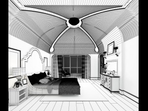 deluxe master bedroom design 203 3D Модель