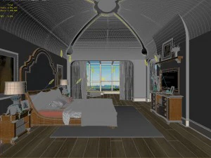 deluxe master bedroom design 203 3D Model