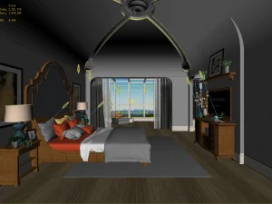 deluxe master bedroom design 203 3D Model