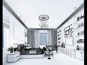 deluxe master bedroom design 205 3D Model
