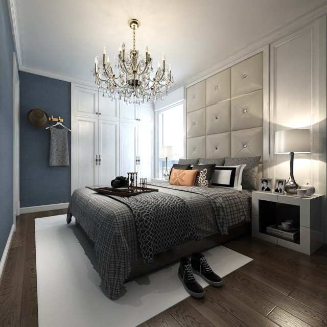 deluxe master bedroom design 206 3Dモデル .c4d .max .obj .3ds .fbx .stl .blend 