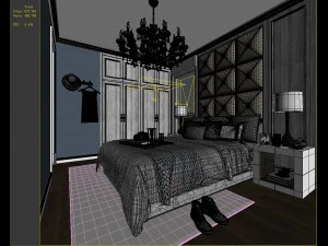 deluxe master bedroom design 206 3D Model
