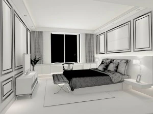 deluxe master bedroom design 207 3D Model