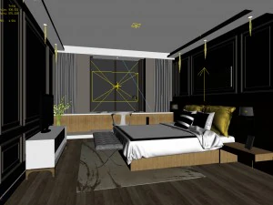 deluxe master bedroom design 207 3D Model
