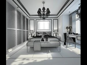 deluxe master bedroom design 196 3D Model