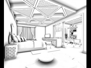 deluxe master bedroom design 176 Modello 3D