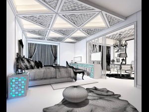 deluxe master bedroom design 176 Modello 3D