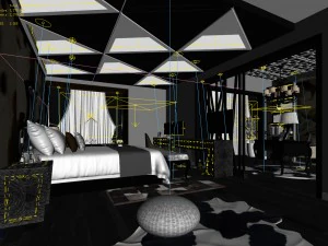 deluxe master bedroom design 176 3D Model