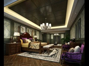 디럭스 마스터 침실 디자인 156 3D 모델