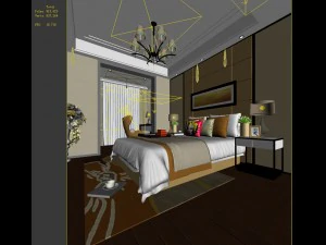 deluxe master bedroom design 76 3D Model