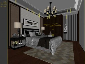 deluxe master bedroom design 56 3D Model