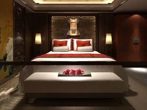 tam 175 yatak odalı otel s&uuml;iti tasarlandı 3D Model