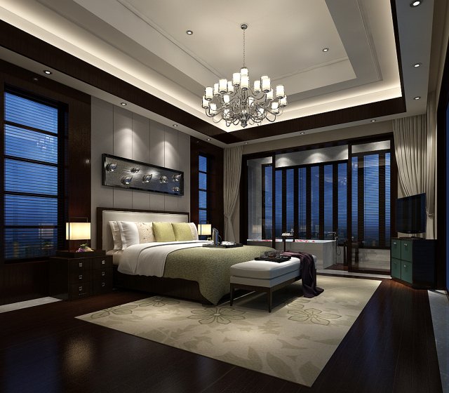 bedroom hotel suites designed a complete 115 Modèle 3D .c4d .max .obj .3ds .fbx .stl .blend 