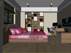 bedroom hotel suites designed a complete 95 3D Model