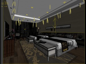 bedroom hotel suites designed a complete 75 3D Model