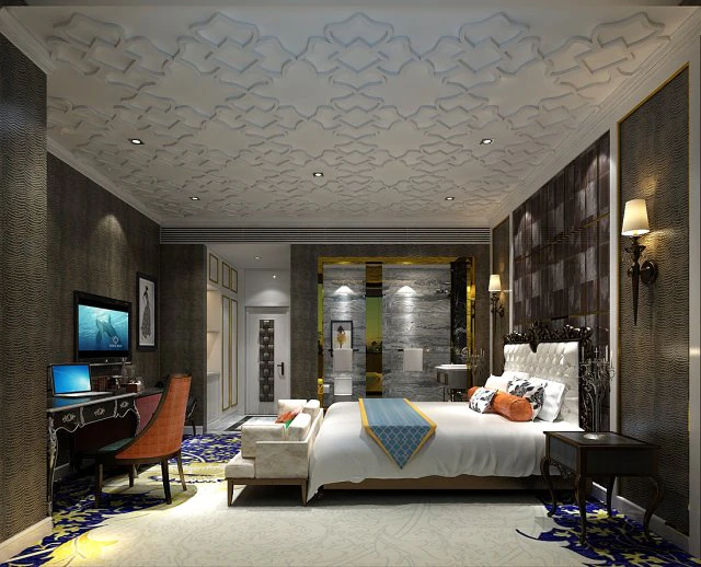 bedroom hotel suites designed a complete 15 3D Model .c4d .max .obj .3ds .fbx .stl .blend 