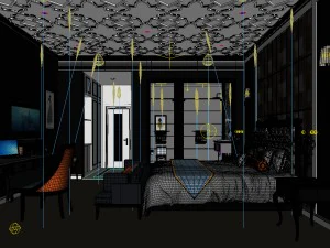 bedroom hotel suites designed a complete 15 3D Model