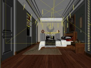 bedroom hotel suites designed a complete 01 3D Model