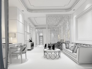 bedroom hotel suites designed a complete 02 3D Model