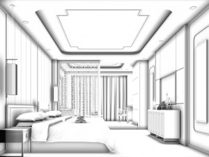 bedroom hotel suites designed a complete 02 3D Model