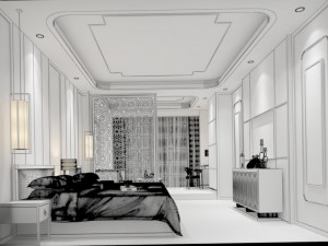 bedroom hotel suites designed a complete 02 3D Model