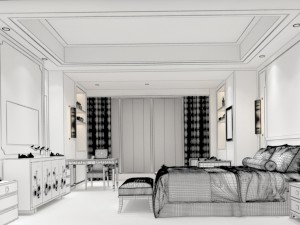 bedroom hotel suites designed a complete 03 Modèle 3D