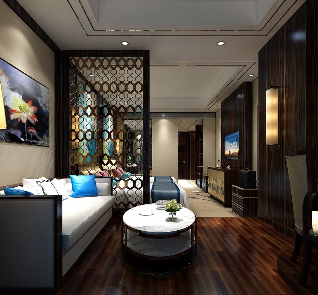 bedroom hotel suites designed a complete 04 3Dモデル .c4d .max .obj .3ds .fbx .stl .blend 