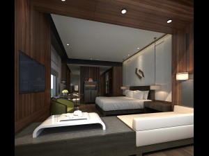 bedroom hotel suites designed a complete 07 3D Model