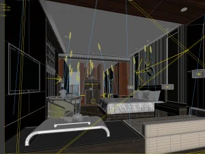 bedroom hotel suites designed a complete 07 3D Model