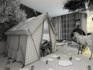 bedroom hotel suites designed a complete 10 3D Model