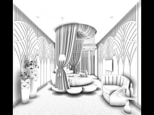 bedroom hotel suites designed a complete 12 3D Model