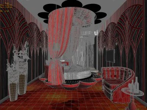 bedroom hotel suites designed a complete 12 3D Model