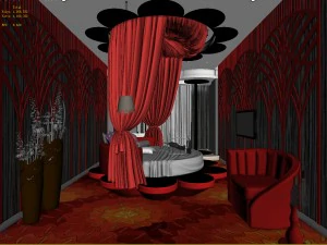 bedroom hotel suites designed a complete 12 3D Model