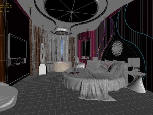 bedroom hotel suites designed a complete 13 3D Model
