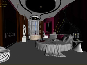 bedroom hotel suites designed a complete 13 3D Model