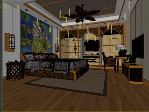 bedroom hotel suites designed a complete 17 3D Model