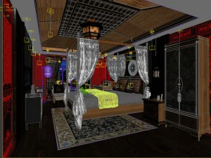 bedroom hotel suites designed a complete 19 3D Model