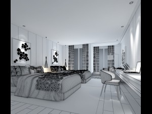 bedroom hotel suites designed a complete 20 3Dモデル