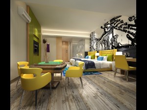 bedroom hotel suites designed a complete 21 3D Модель