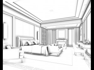bedroom hotel suites designed a complete 22 3D Model