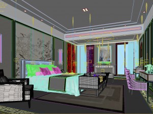 bedroom hotel suites designed a complete 22 3D Model