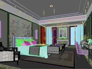 bedroom hotel suites designed a complete 22 3D Model